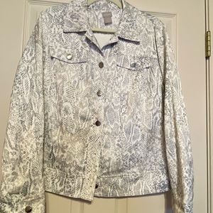 Chico’s fully lined Snakeskin jacket  X-LARGE (Chico’s size 3)